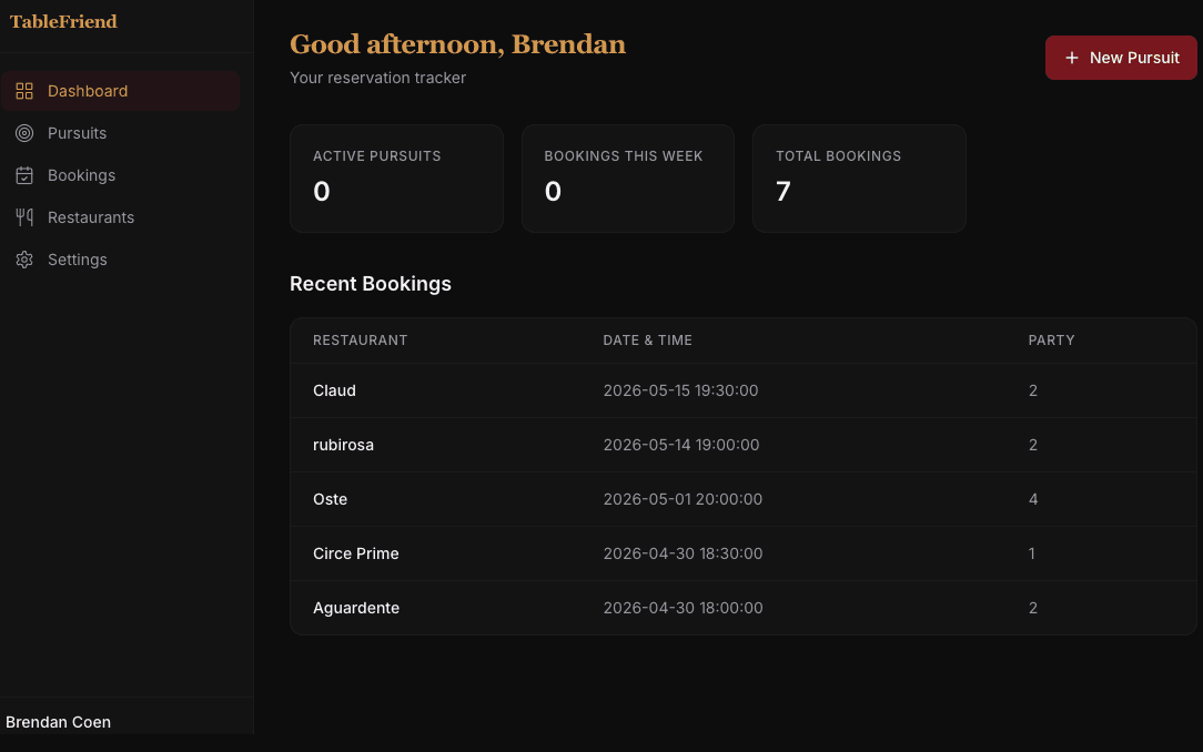 TableFriend screenshot